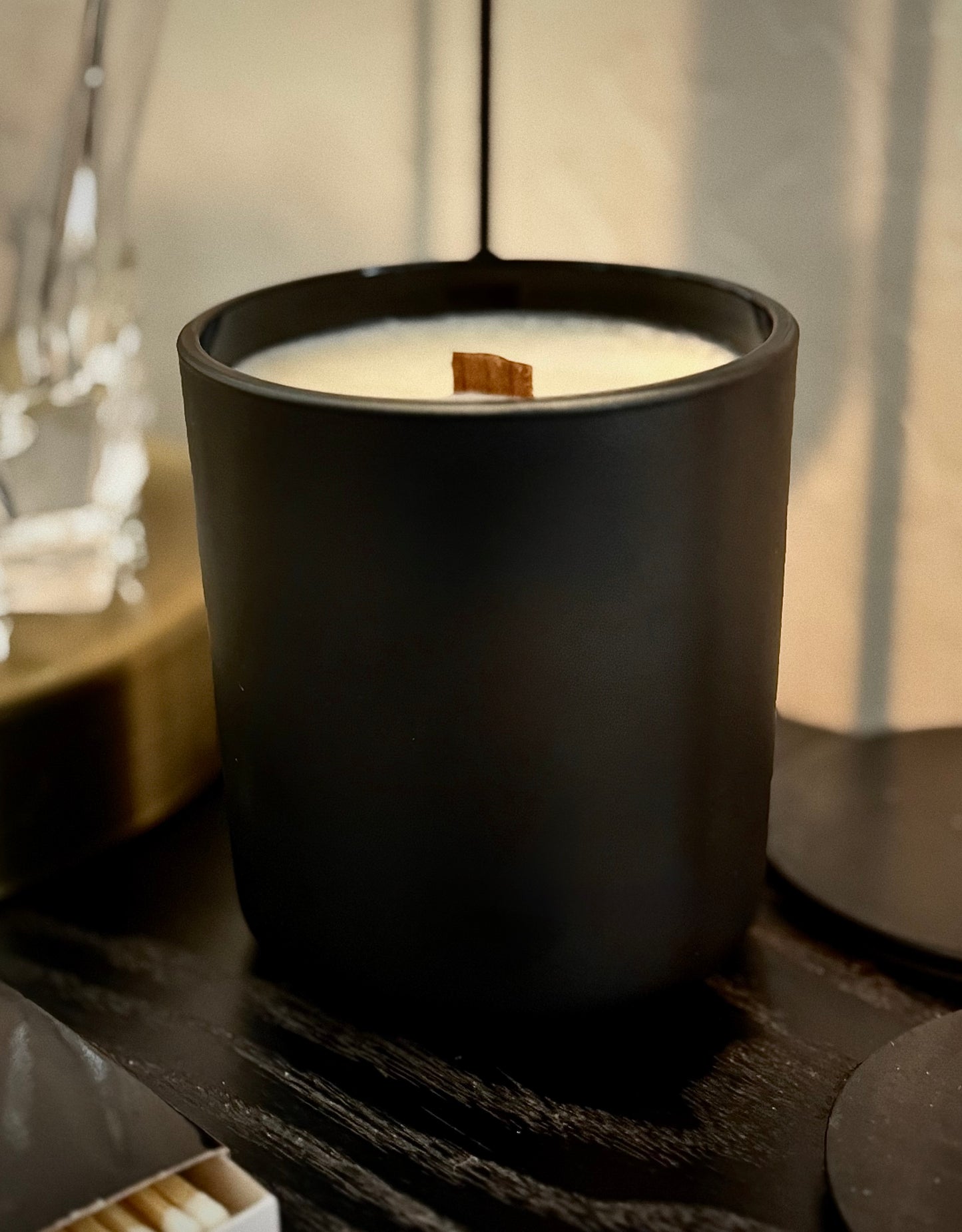 Velvet + Incense - Scented Soy Wax Candles with Maple, Moss & Smoke