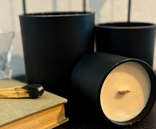 Velvet + Incense - Scented Soy Wax Candles with Maple, Moss & Smoke