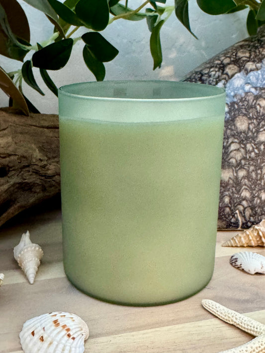Beach House - 18oz Scented Soy Wax Candle with Ozone, Eucalyptus & Amber